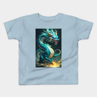 Asian green dragon Kids T-Shirt